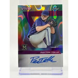 2024 Leaf Vivid Payton Tolle Rookie Gray Lava Auto 2/9 SP Boston Red Sox RC